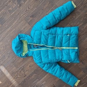 Teal puffer coat